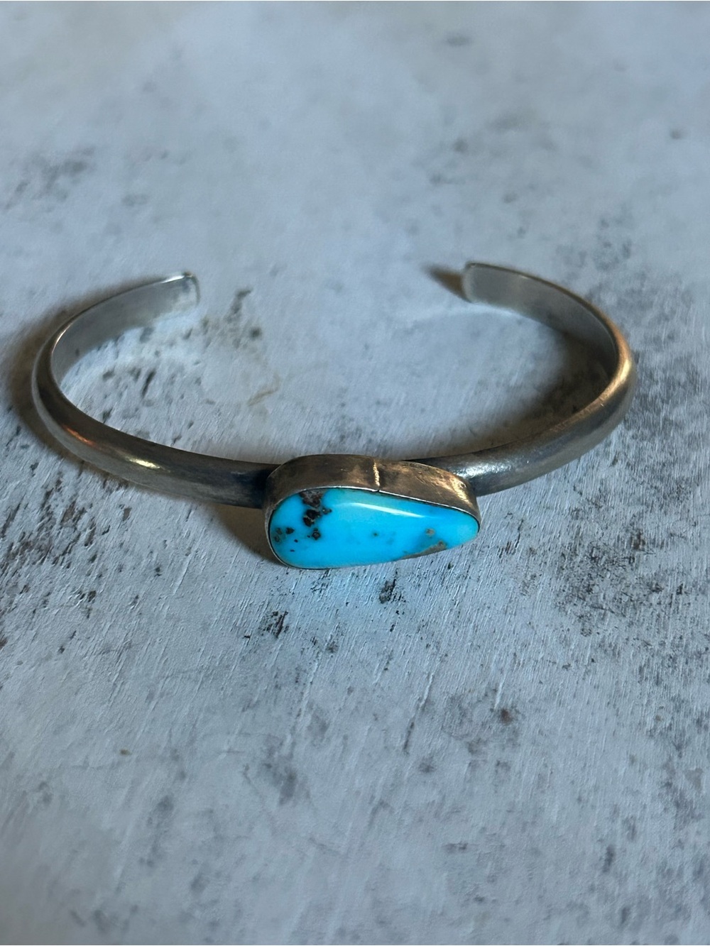 Sterling Silver Turquoise Cuff Bracelet - Blue Stone